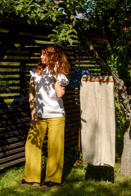 Linen Trousers - Mustard