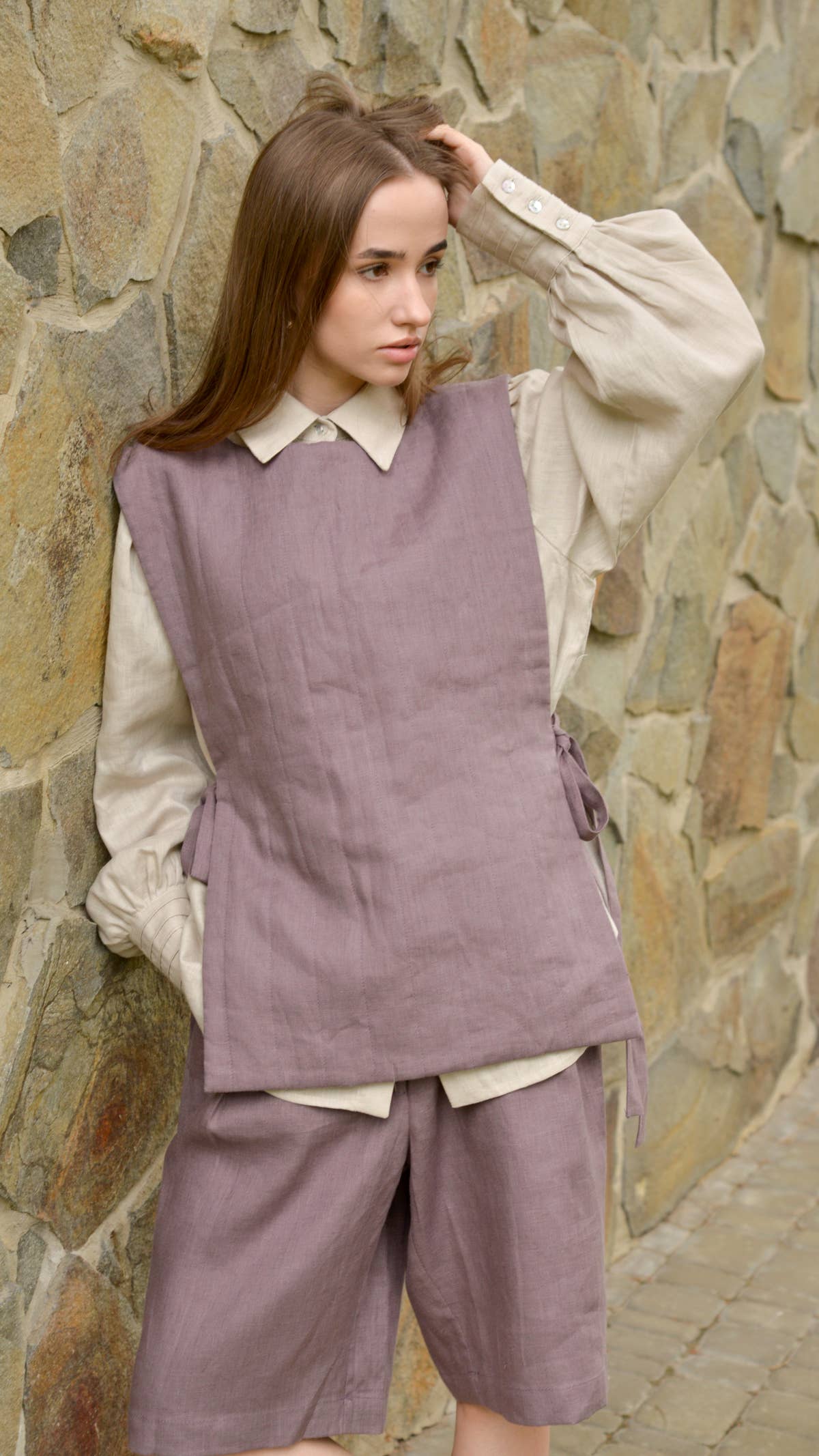 Linen Quilted Vest
