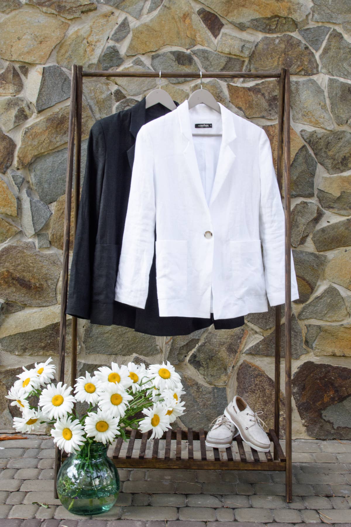 Linen Blazer - White