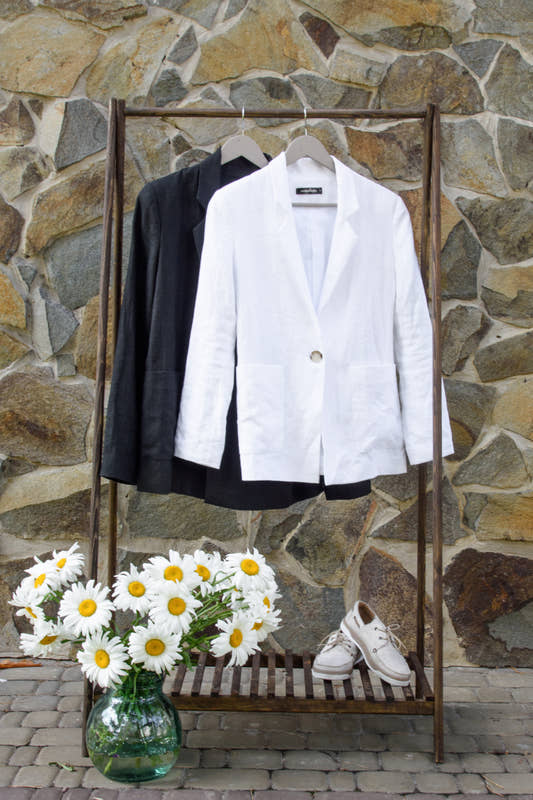 Linen Blazer - White