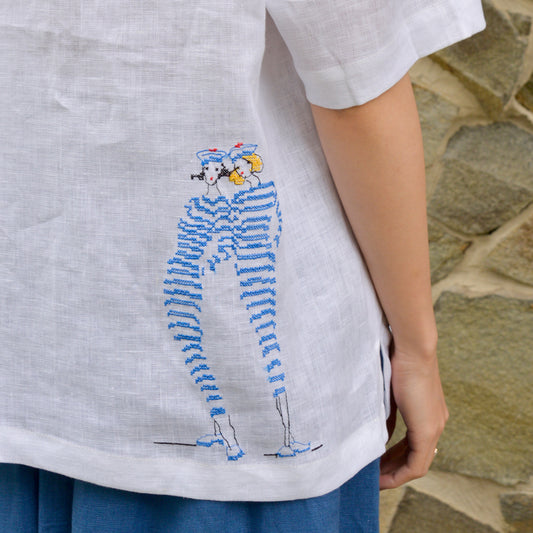 Linen T-Shirt — White