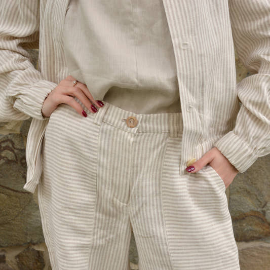 Linen Striped Trousers