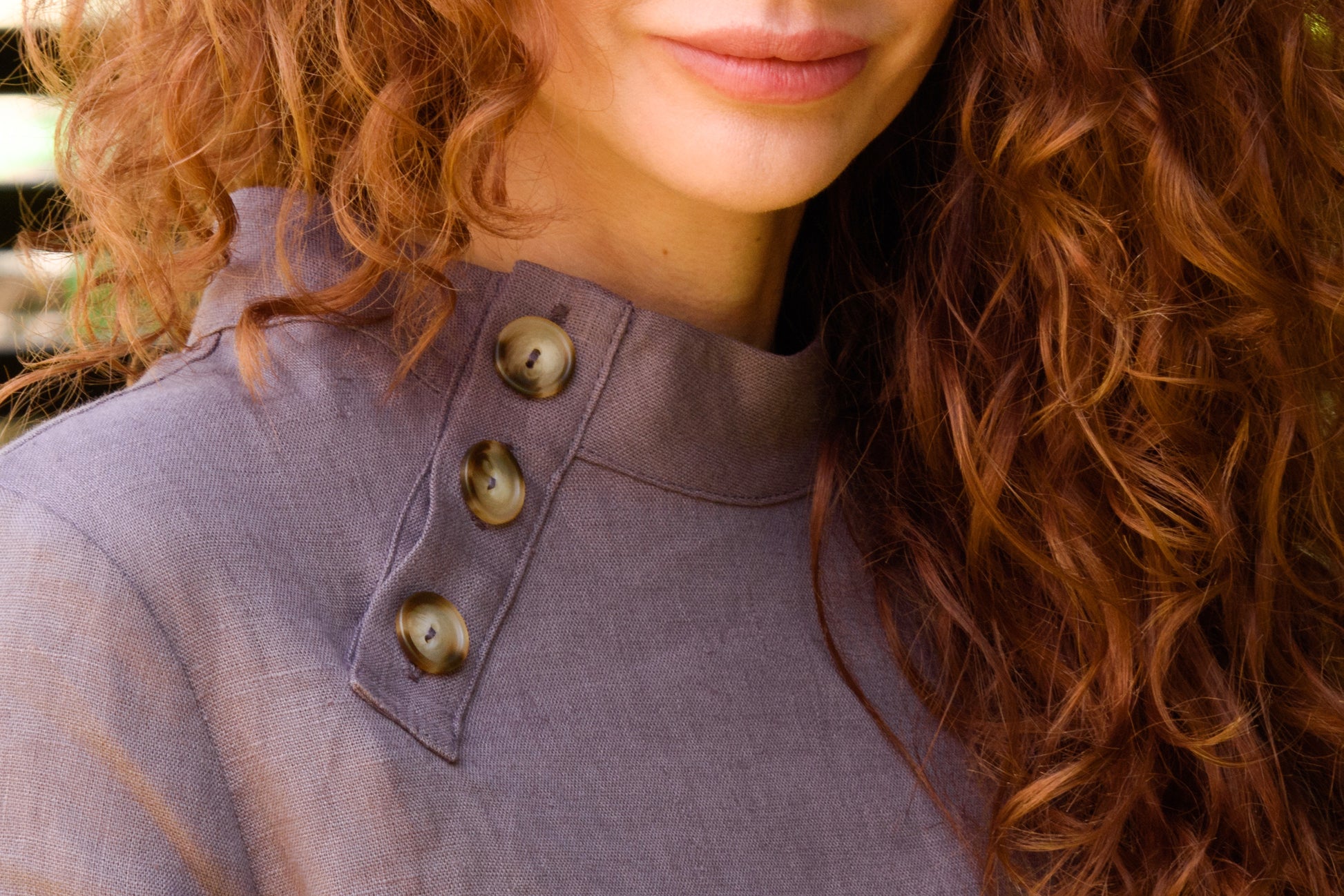 Linen Japanese Dress — Lilac