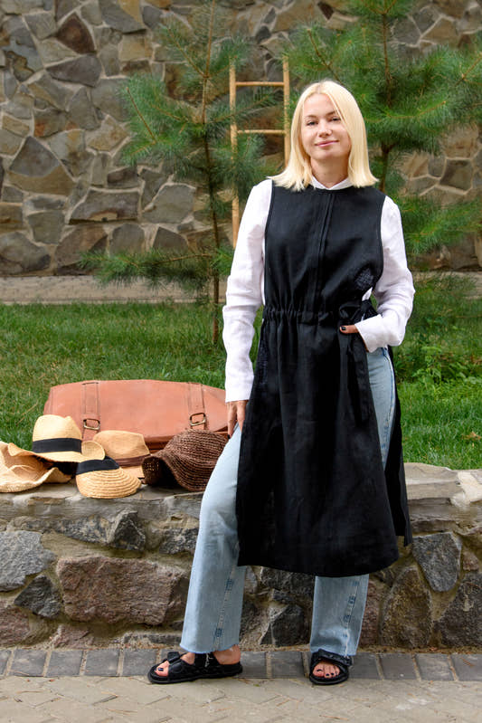 Linen Pinafore Sundress
