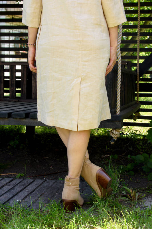 Linen Japanese Dress - Cream