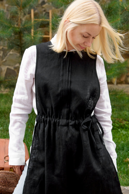 Linen Pinafore Sundress