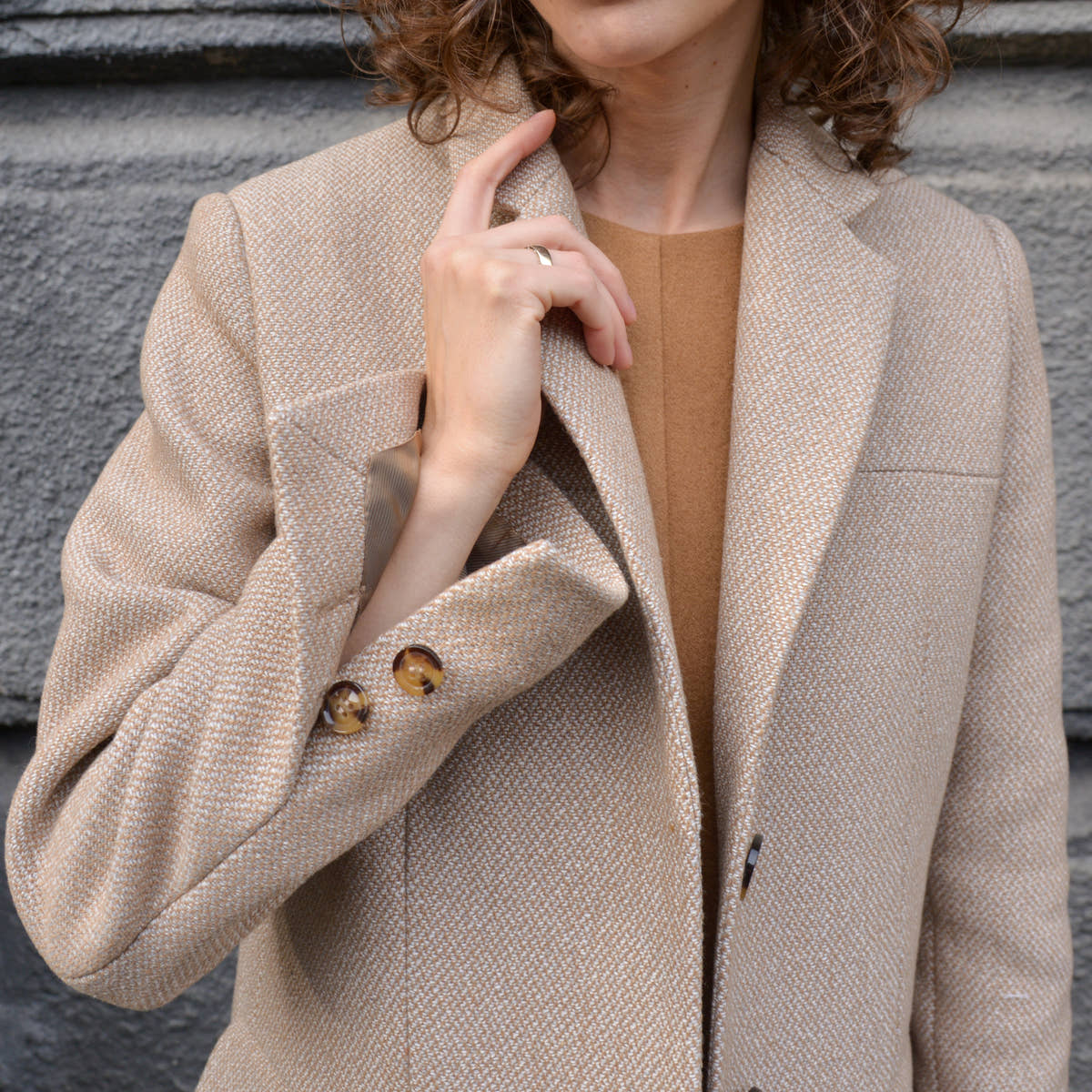 Wool Jacket - Sand Melange
