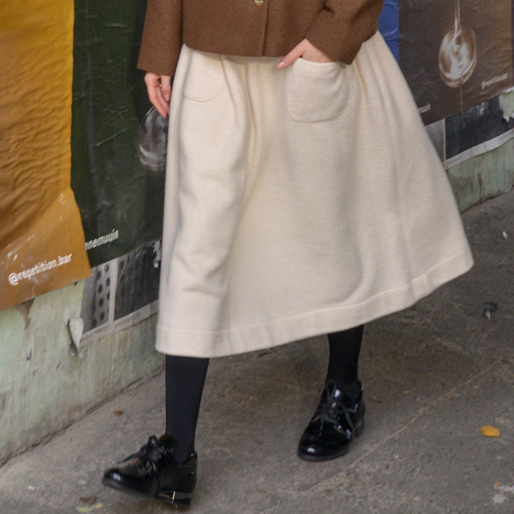 Wool Skirt — Milky