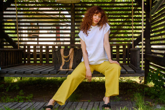 Linen Trousers - Mustard