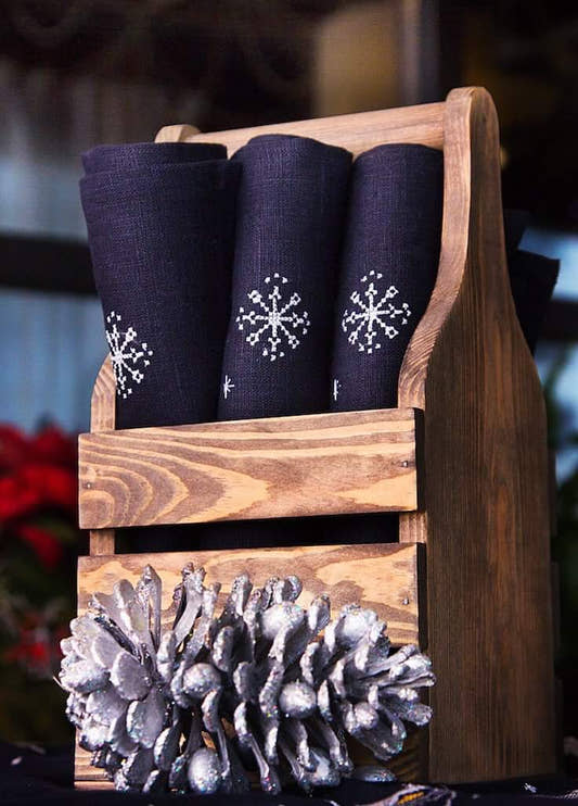 X-Mas Night Snowflakes Napkin