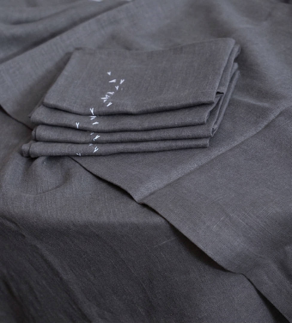 Dandelions Napkin - Gray