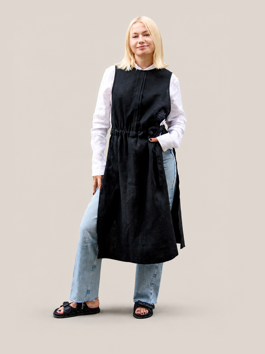 Linen Pinafore Sundress - studio thumbnail