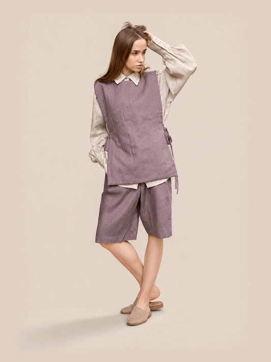 Linen Quilted Vest - studio thumbnail