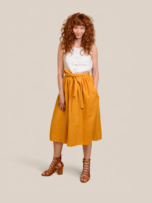 Linen Skirt - Sunny - studio thumbnail