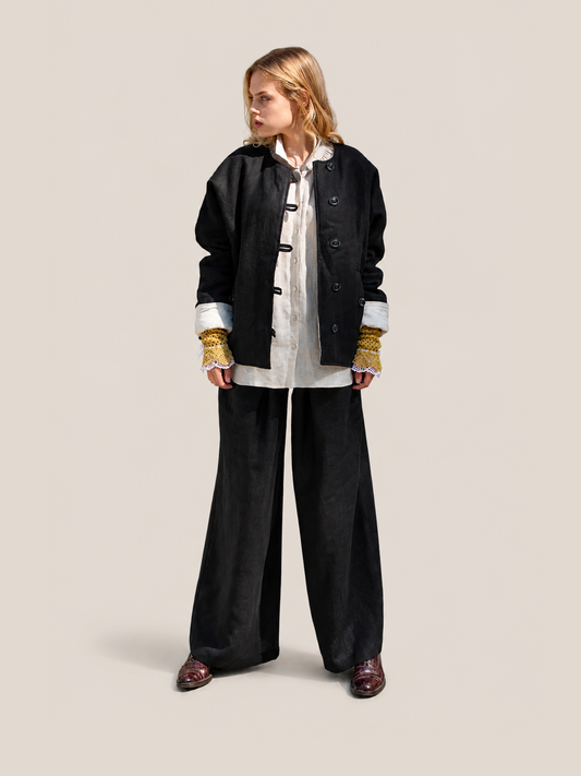 Linen Zhupan Jacket - studio thumbnail