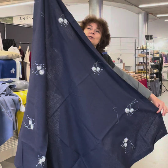 Dandelions Tablecloth — Navy