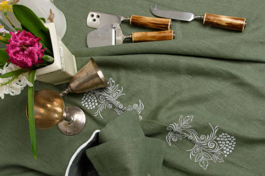 Silver Viburnum Tablecloth